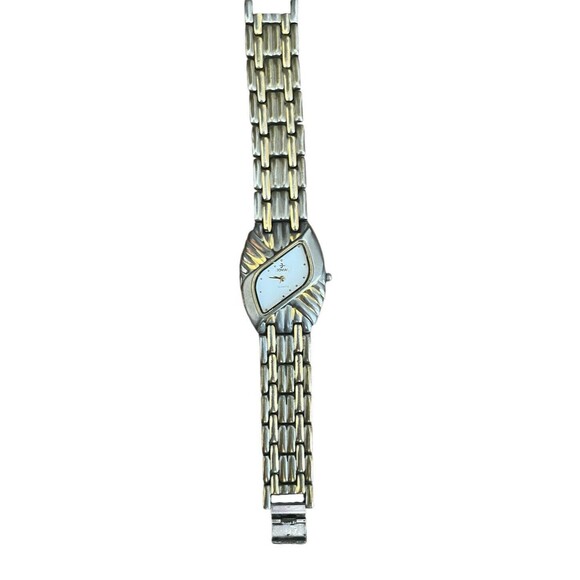 Vintage Jovial Women Watch Gold Silver Tone Swiss Bracelet Quartz 7\